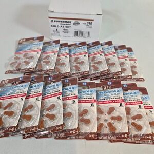 Powermax HearRite Hearing Aid Batteries Size 312 1.4V 96 Count